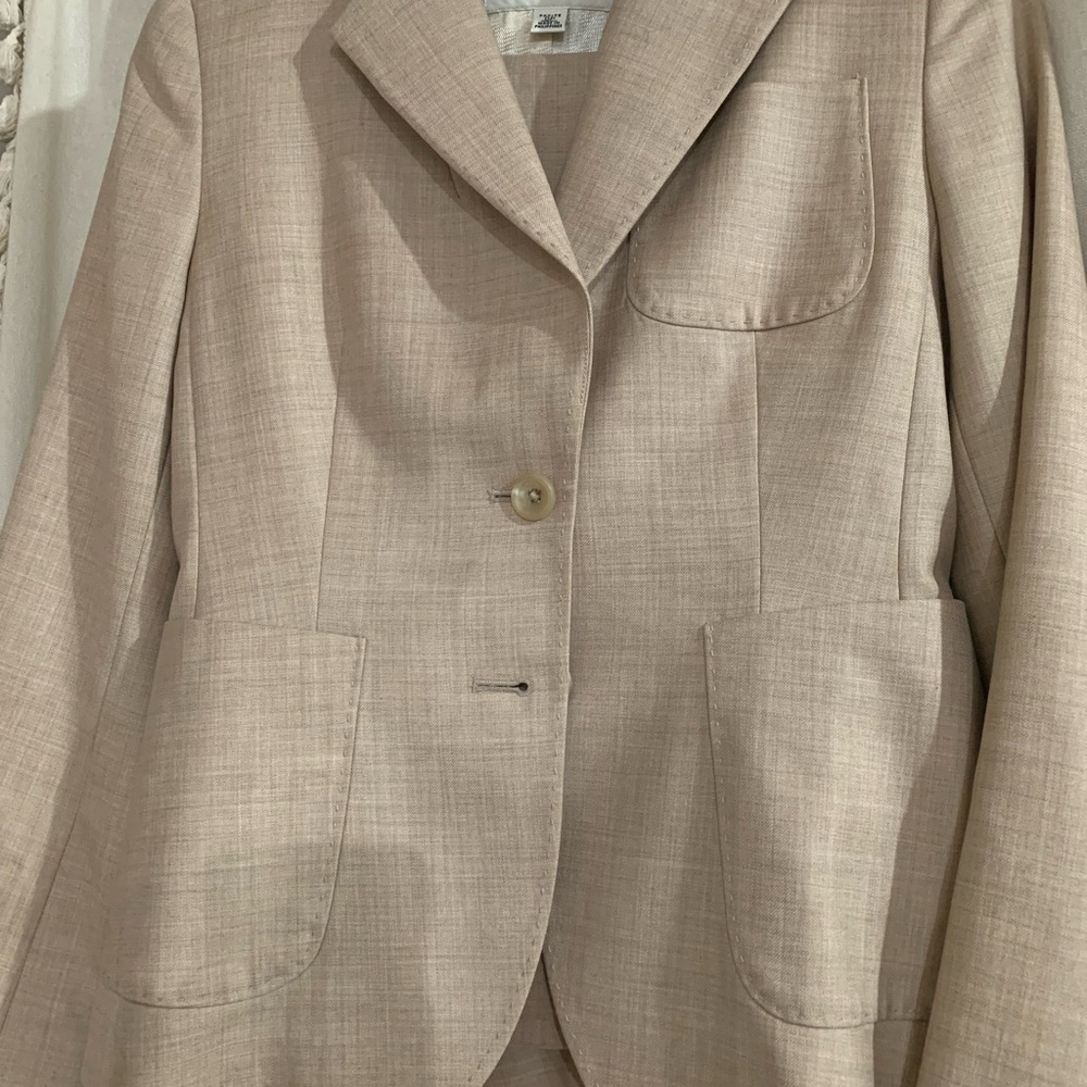 Banana Republic Tan Blazer & Pants Classic Tailored Suit Jacket